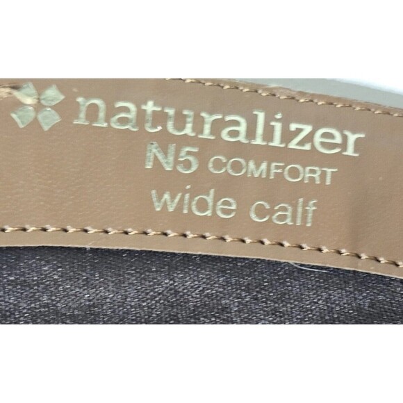 Naturalizer N5 Comfort Boots Wide Calf Knee High Tall Heeled Leather 7M-WC Brown - Picture 9 of 10